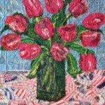Pink tulips 10ins x 12ins £95