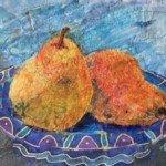 Two pears on a purple plate £55